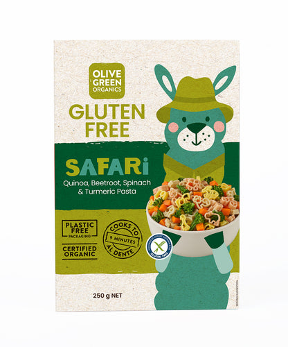 Safari Zoo Shapes - Quinoa, Beetroot, Spinach & Turmeric Pasta