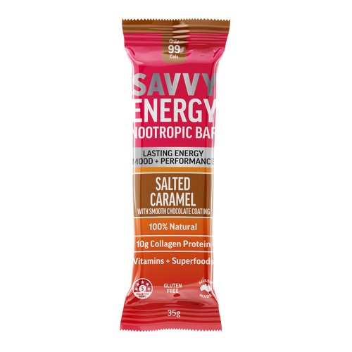 ENERGY+ Nootropics Collagen Protein Bar - Salted Caramel