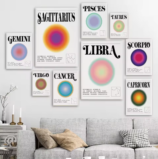 Zodiac Canvas Print A4