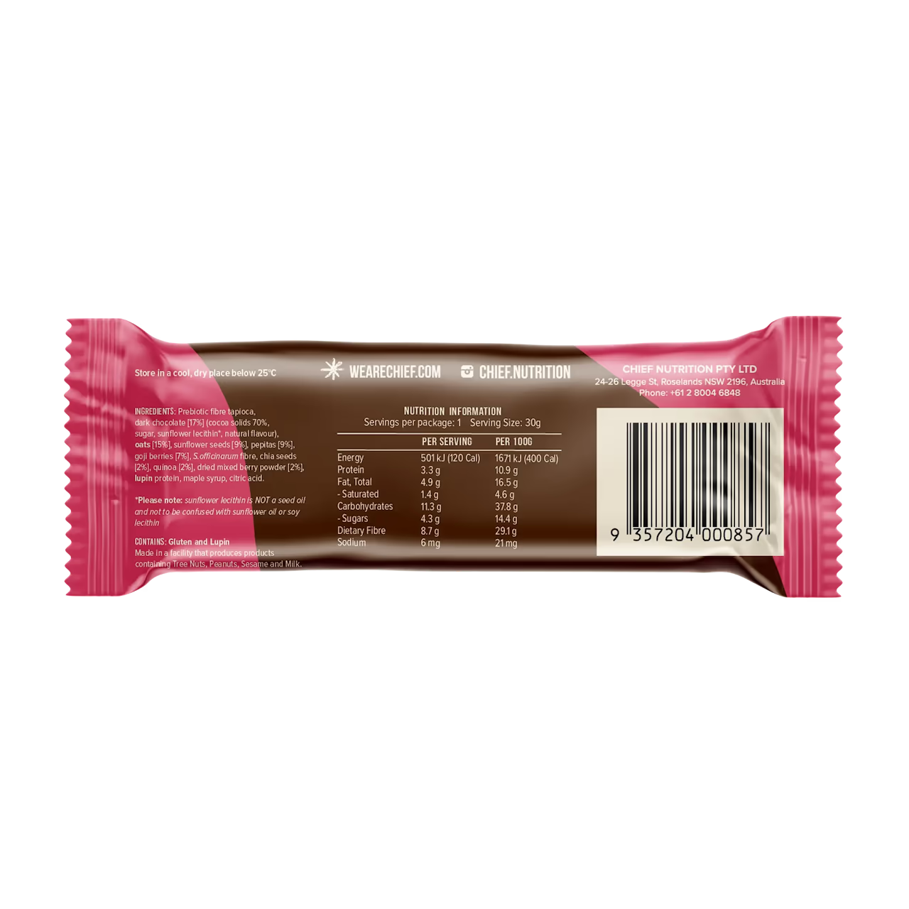 Thankful Bars - Choc Berry