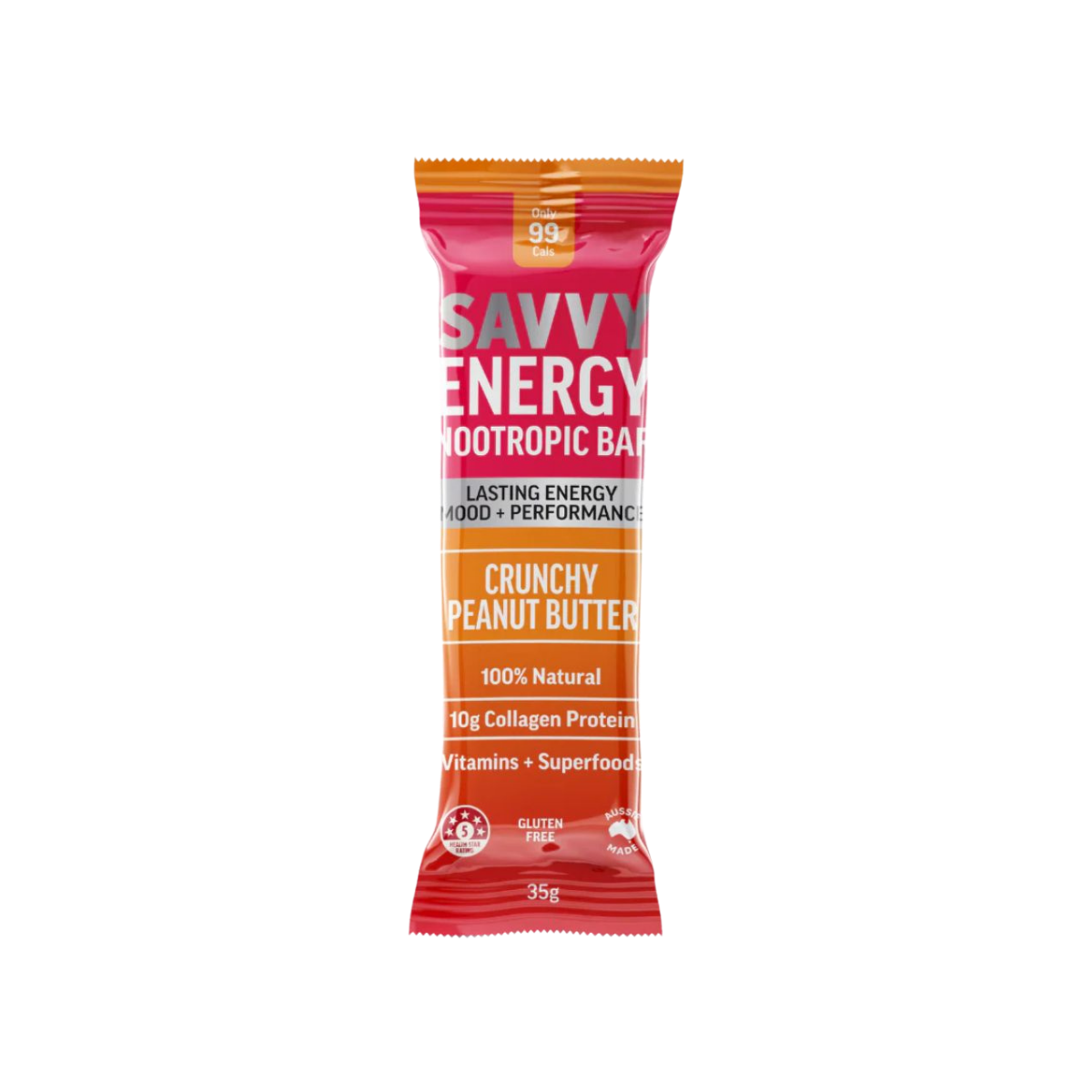 ENERGY+ Nootropics Collagen Protein Bar - Crunchy Peanut Butter