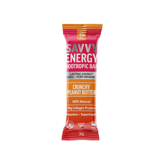 ENERGY+ Nootropics Collagen Protein Bar - Crunchy Peanut Butter
