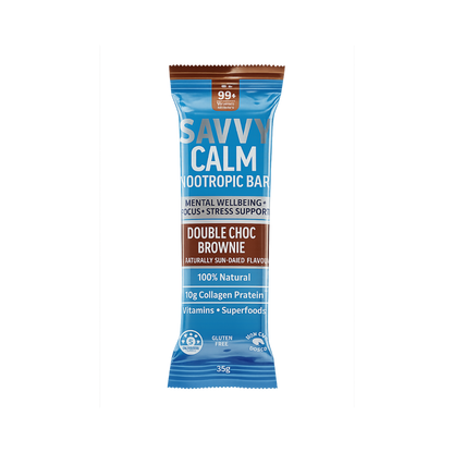 CALM+ Nootropics Collagen Protein Bar - Double Choc Brownie