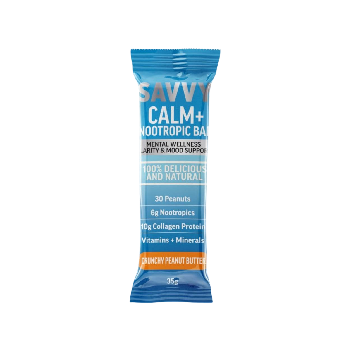 CALM+ Nootropics Collagen Protein Bar - Crunchy Peanut Butter