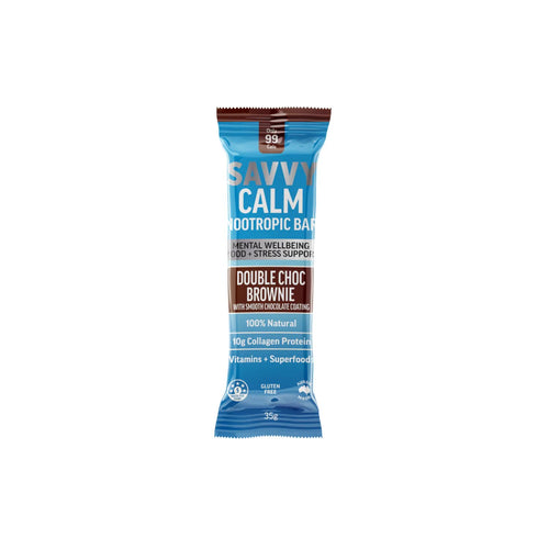 CALM+ Nootropics Collagen Protein Bar - Double Choc Brownie