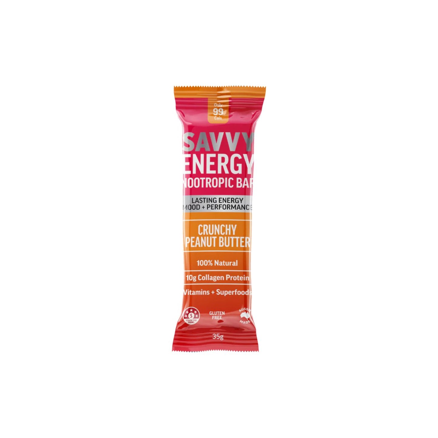 ENERGY+ Nootropics Collagen Protein Bar - Crunchy Peanut Butter
