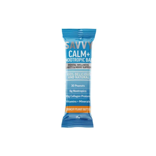 CALM+ Nootropics Collagen Protein Bar - Crunchy Peanut Butter