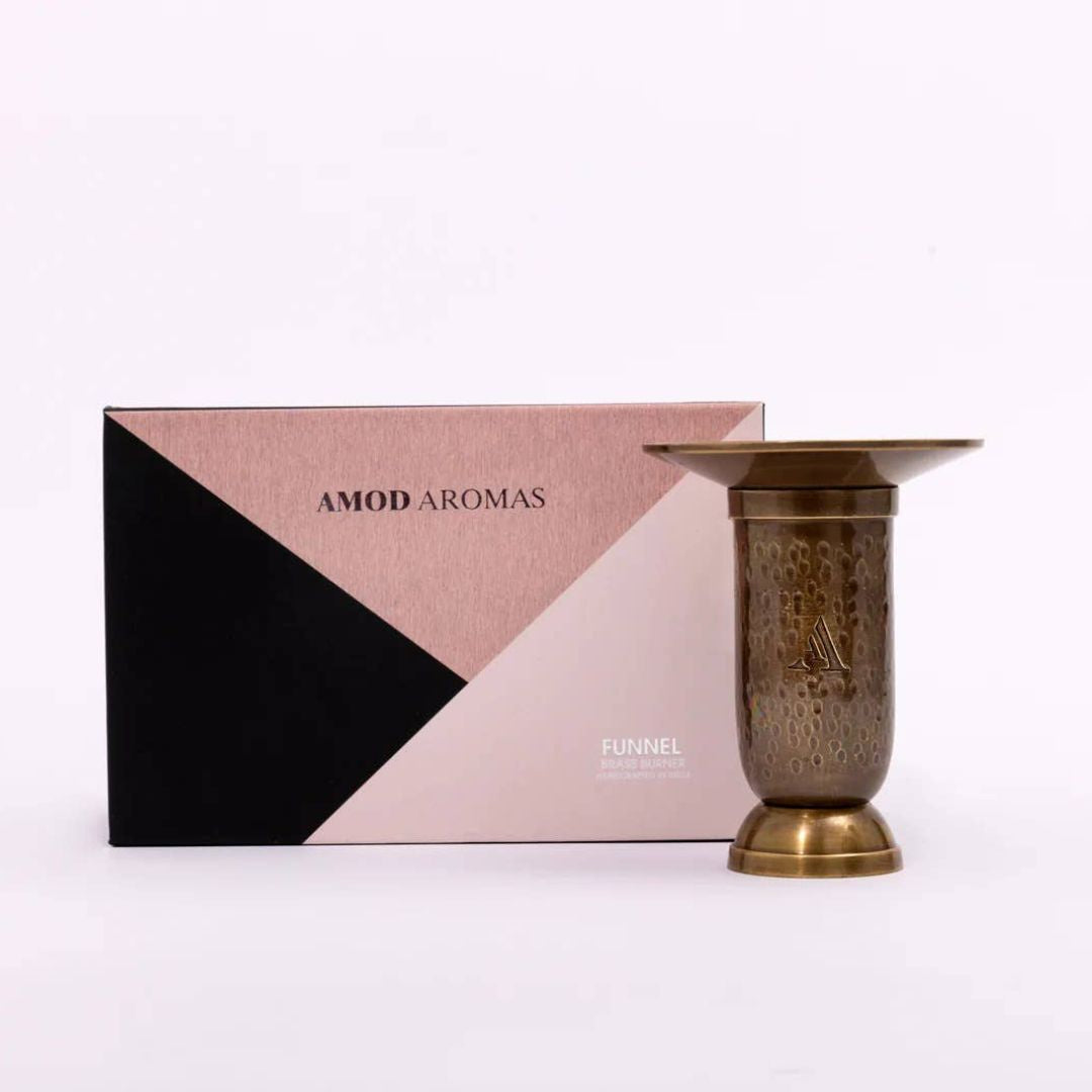 Solid Brass Incense Holder - Funnel