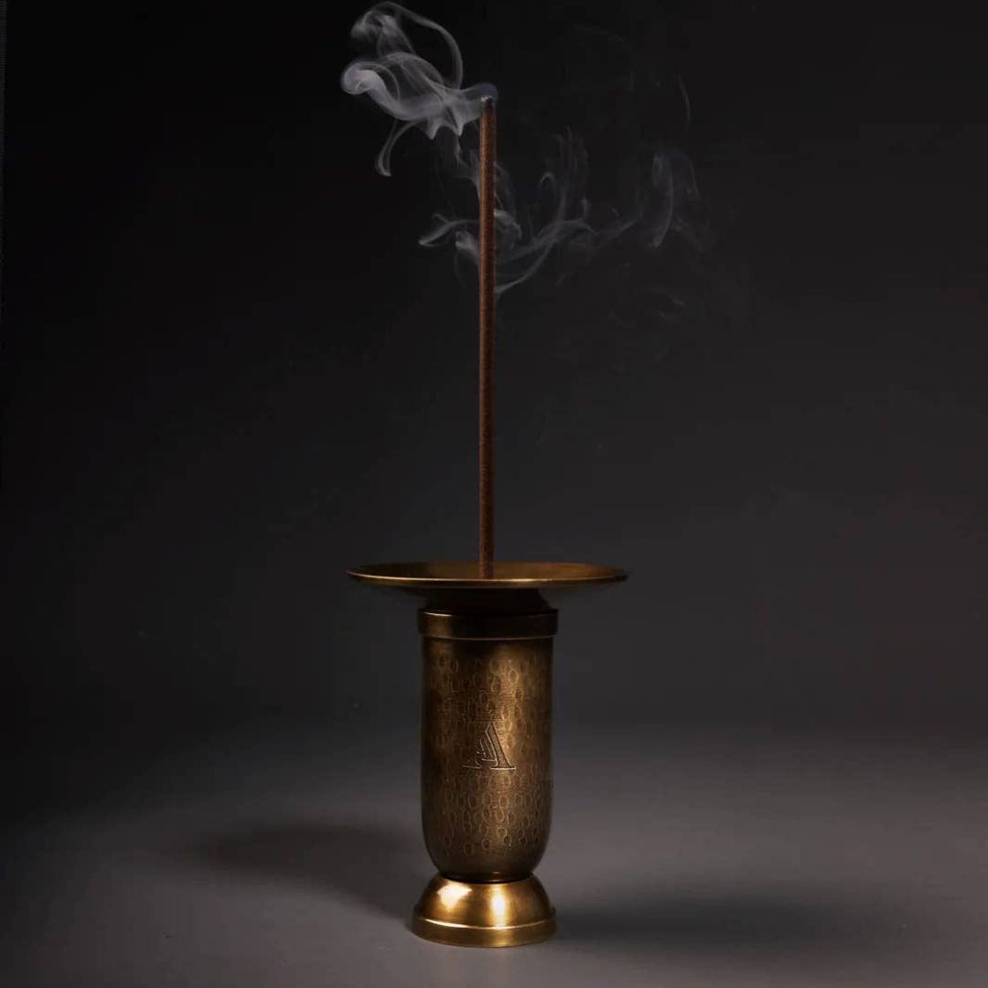 Solid Brass Incense Holder - Funnel