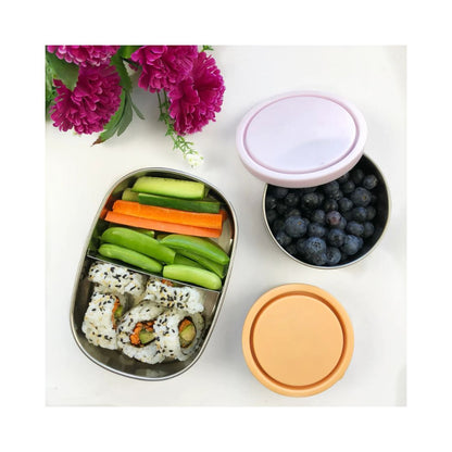 Bento-Snackbox aus Edelstahl – 2 Fächer