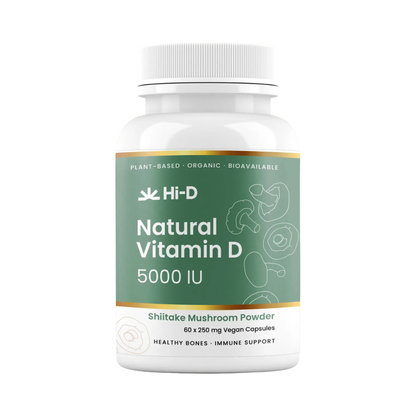 Hi-D Mushroom Natural Vitamin D 5000IU (100% Shiitake)