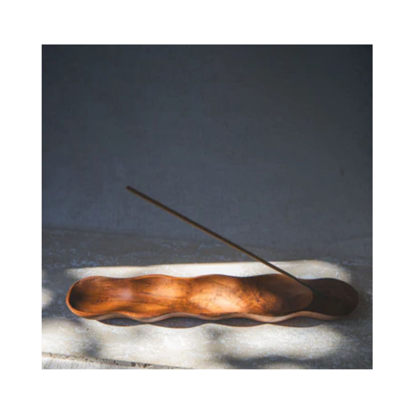 Seed Pod Teak Wood Incense Holder