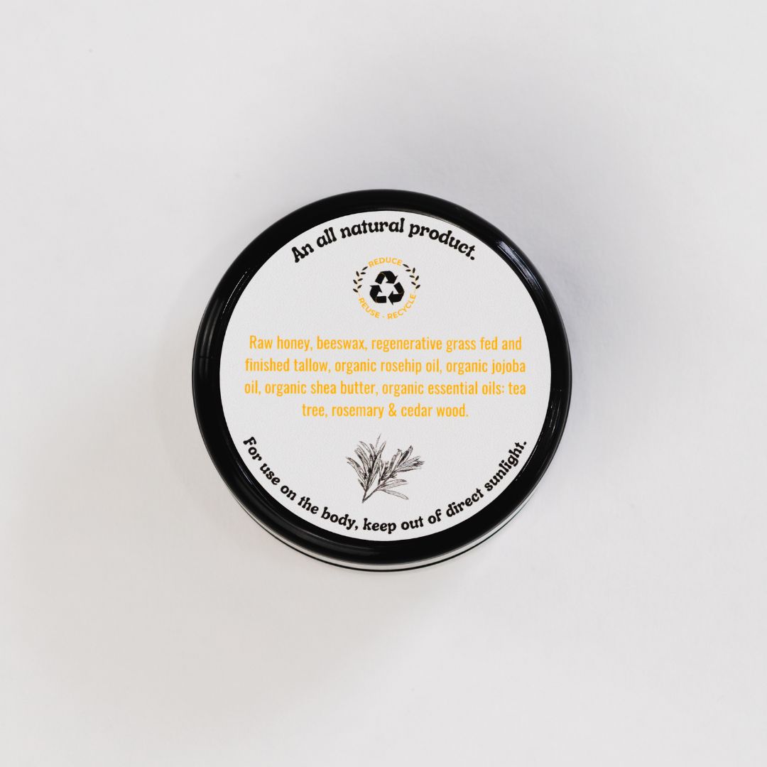 Tallow Body Balm - Tea Tree, Rosemary & Cedar Wood