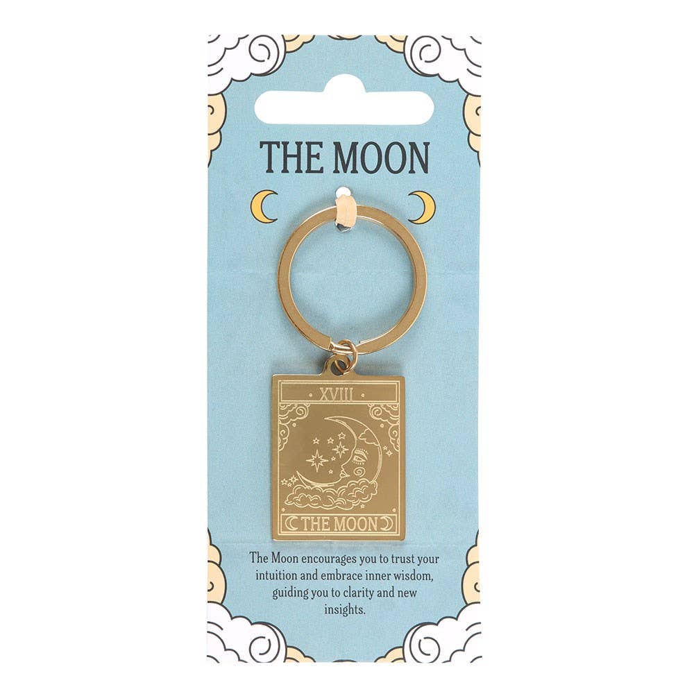 The Moon Vintage Tarot Keyring