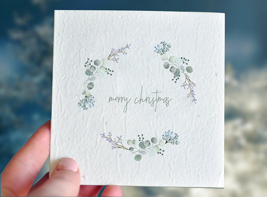 Frosty Merry Christmas Plantable Greeting Card - Single