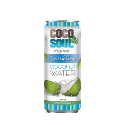 Coco Soul Organic Sparkling Coconut Water 355mL
