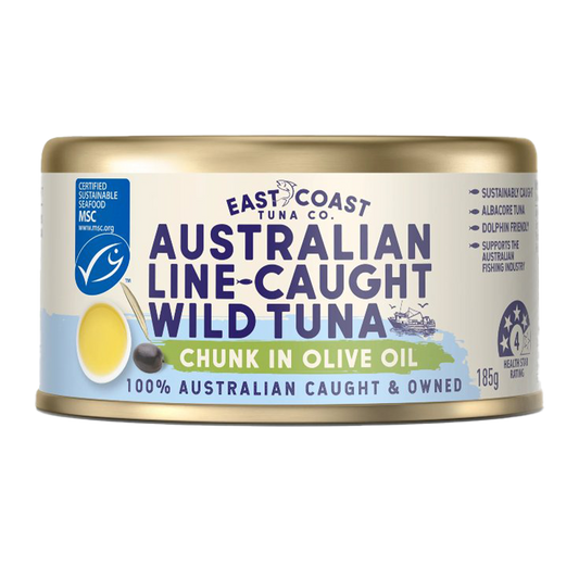 East Coast Tuna Co Australian Line-Caught Tuna in Olive Oil 185g
