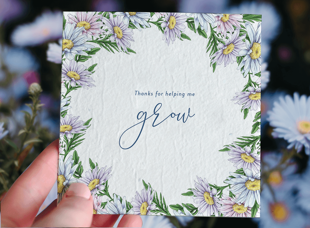 Thanks for Helping Me Grow Plantable Gift Card