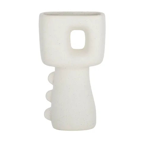 NOLAN CERAMIC VASE 10X6X17.5CM WHITE