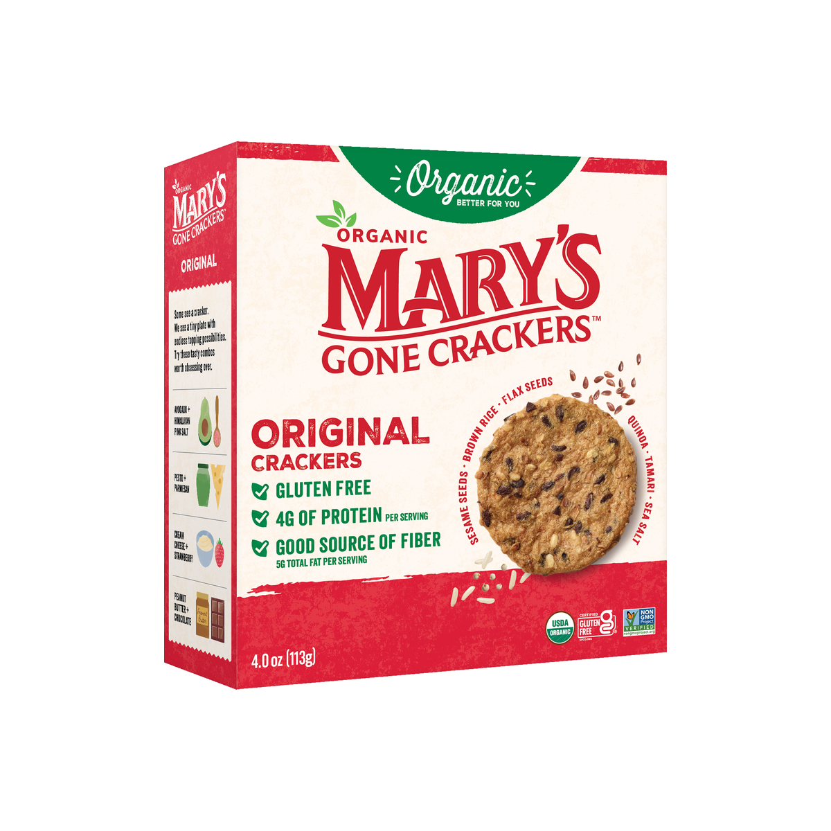 Mary's Gone Crackers Organic Crackers - Original, 113g, front of pack