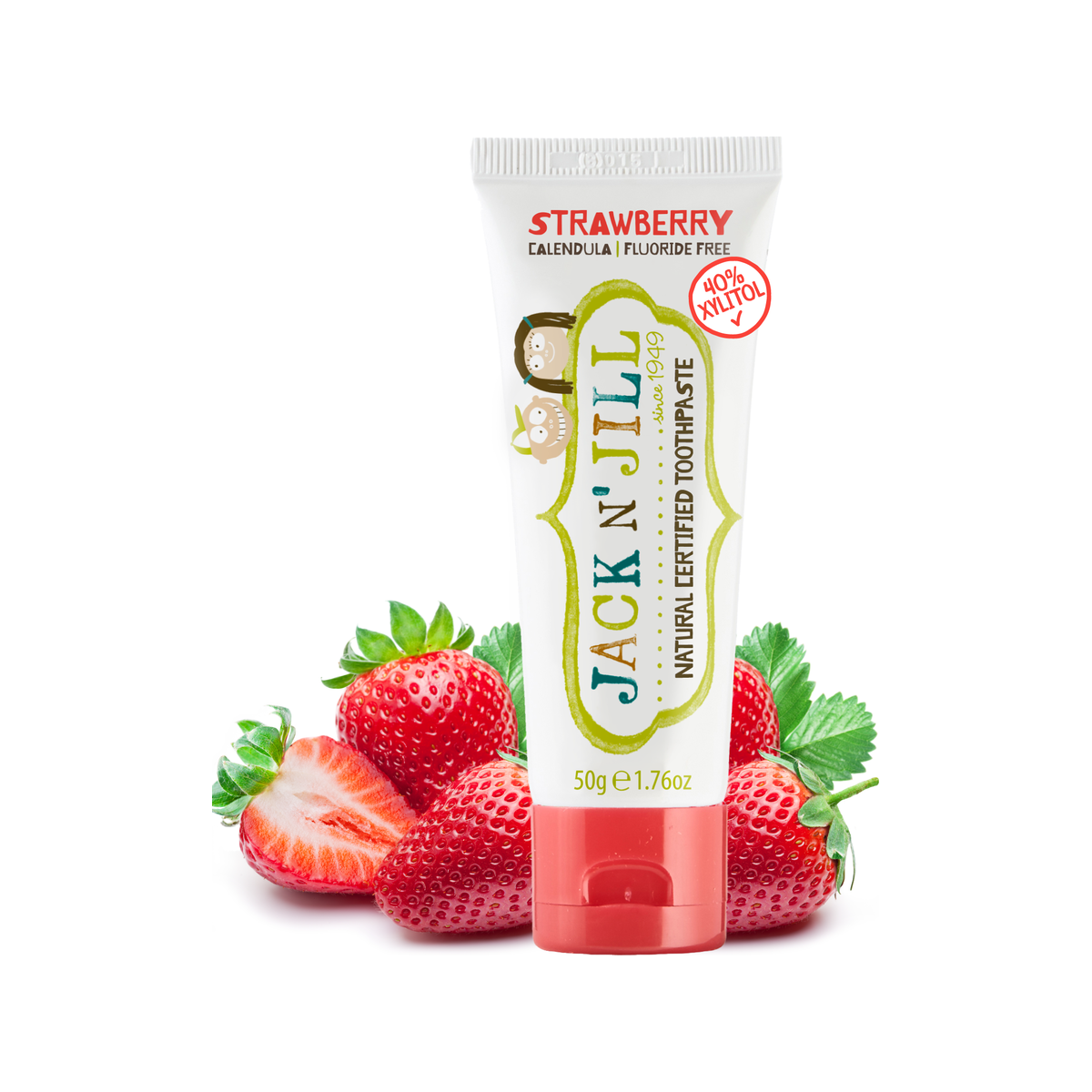 Jack N’ Jill Strawberry fluoride free natural toothpaste 50g