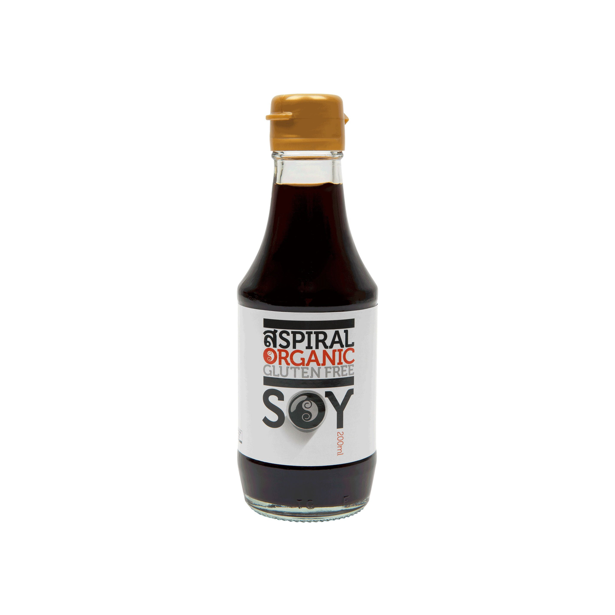 Spiral Foods Organic Gluten Free Soy Sauce 200ml front-facing bottle
