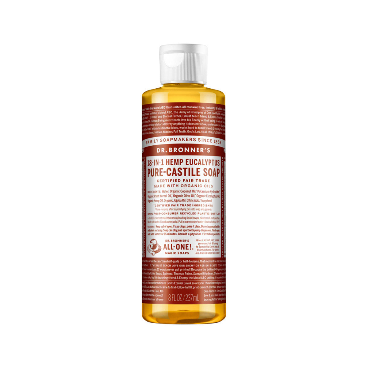 Pure-Castile Soap Liquid (Hemp 18-in-1) Eucalyptus