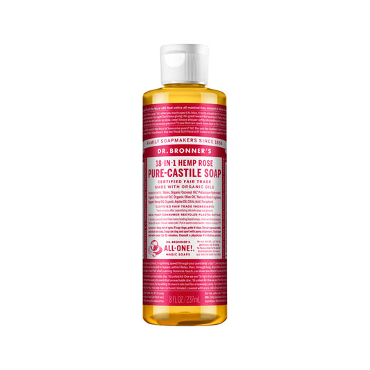 Pure-Castile Soap Liquid (Hemp 18-in-1) Rose