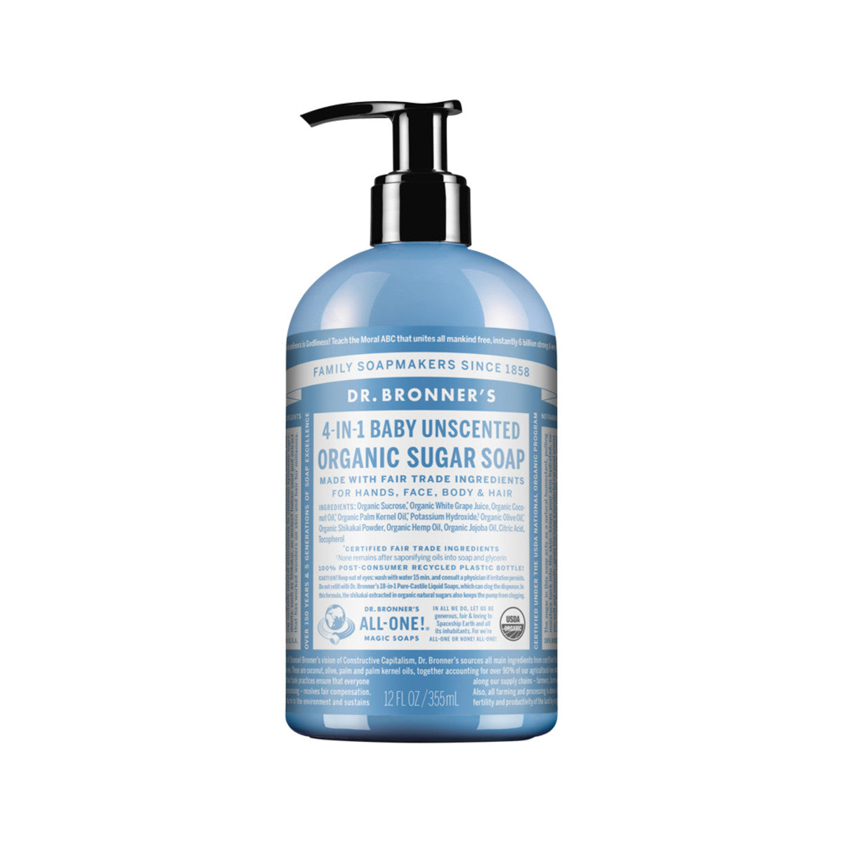 Organic Pump Soap (Sugar 4-in-1) - Baby Unscented
