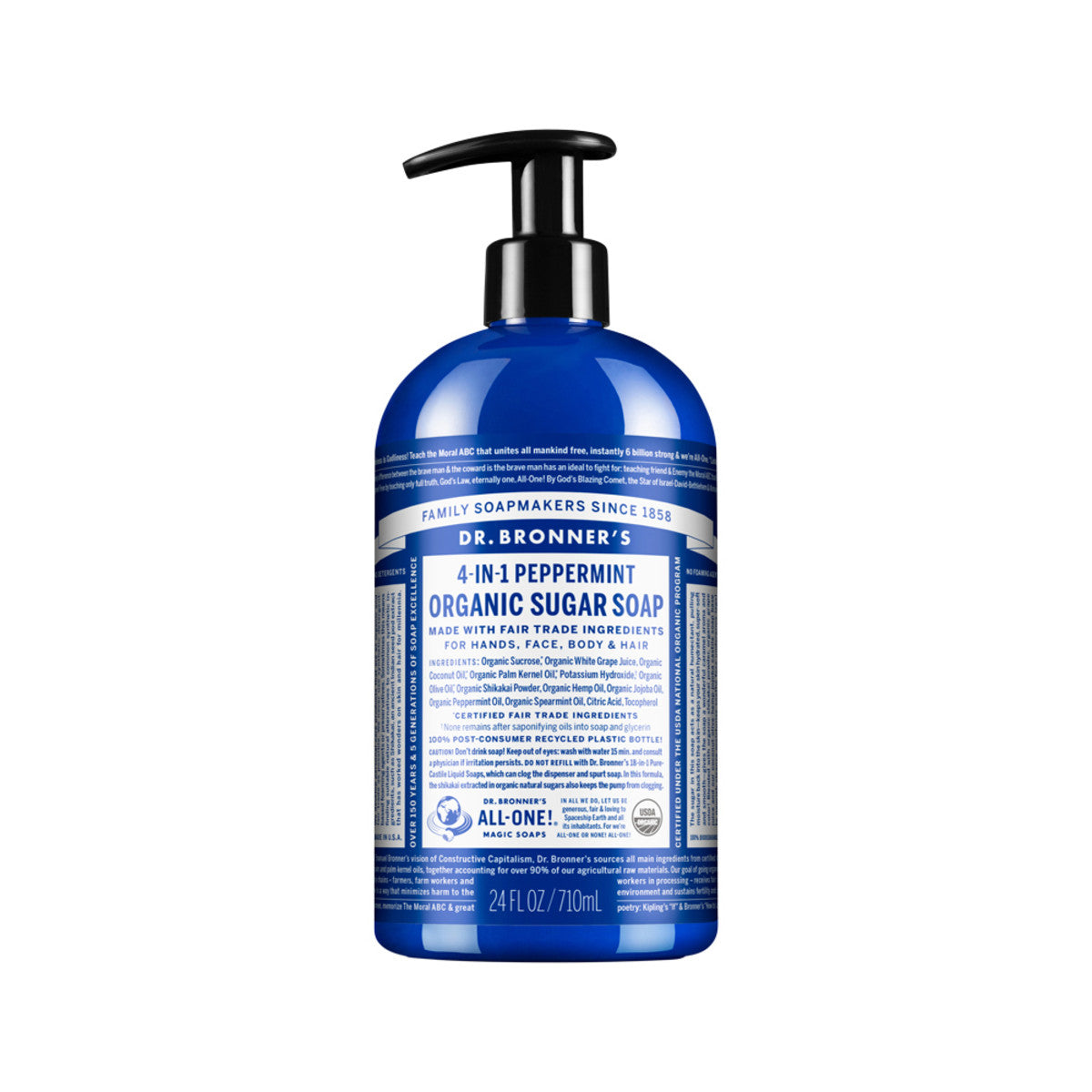 Organic Pump Soap (Sugar 4-in-1) - Peppermint