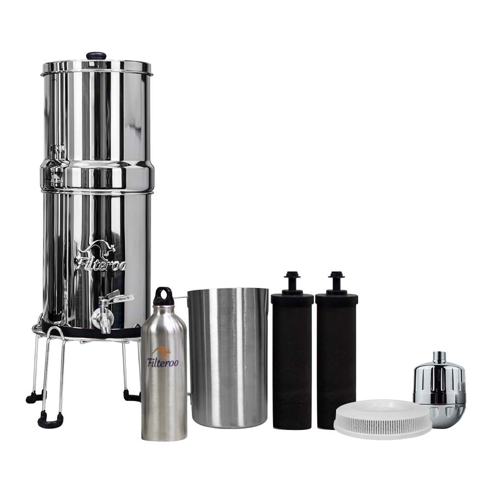 Gravity Water Purifier Package - Stainless Steel