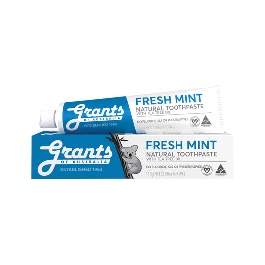 Natural Toothpaste - Fresh Mint with Tea Tree Oil (Fluoride Free)