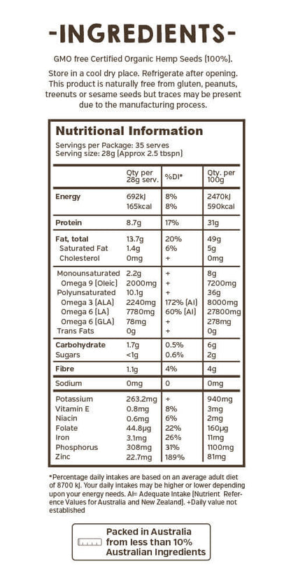 Organic Hulled Hemp Seeds