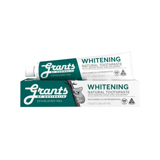 Natural Toothpaste - Whitening with Baking Soda & Spearmint (Fluoride Free)