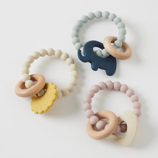 Mika Silicone & Wood Teethers